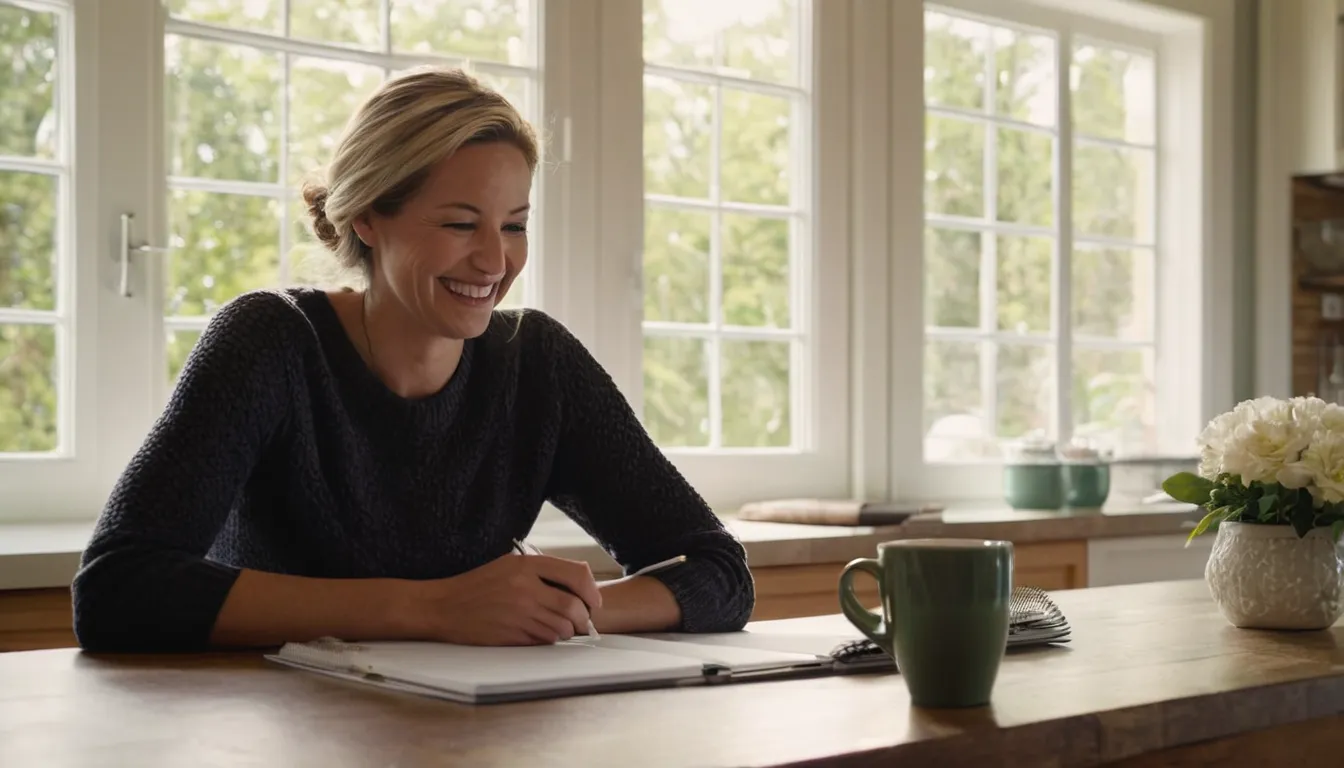 A homeowner reading a written estimate at the kitchen table